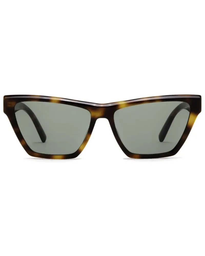 Saint Laurent Sonnenbrille mit eckigem Gestell - Braun Braun
