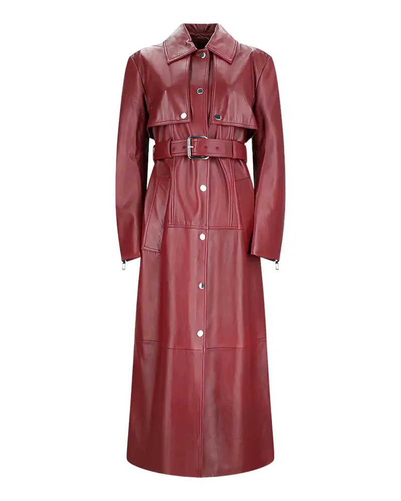 Max Mara leather two-piece trench coat - Rot Rot