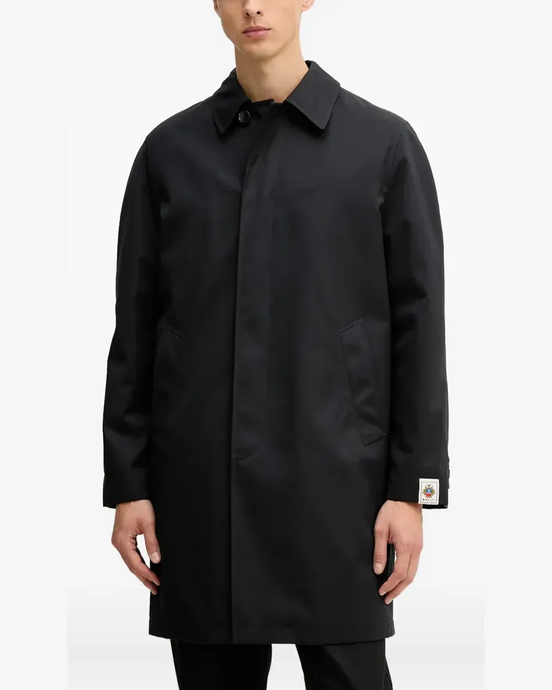 Bally Mantel mit Logo-Patch - Blau Blau