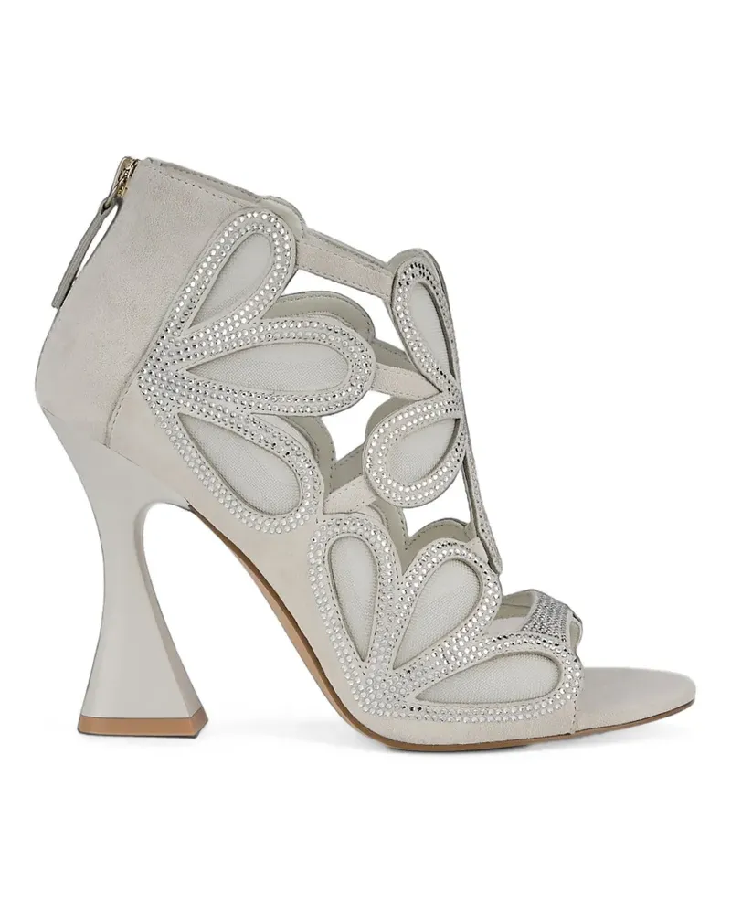 Kat Maconie crystal-embellished cutout sandals - Weiß Weiß