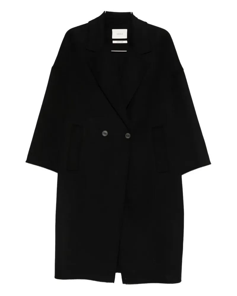 VICOLO double-breasted coat - Schwarz Schwarz