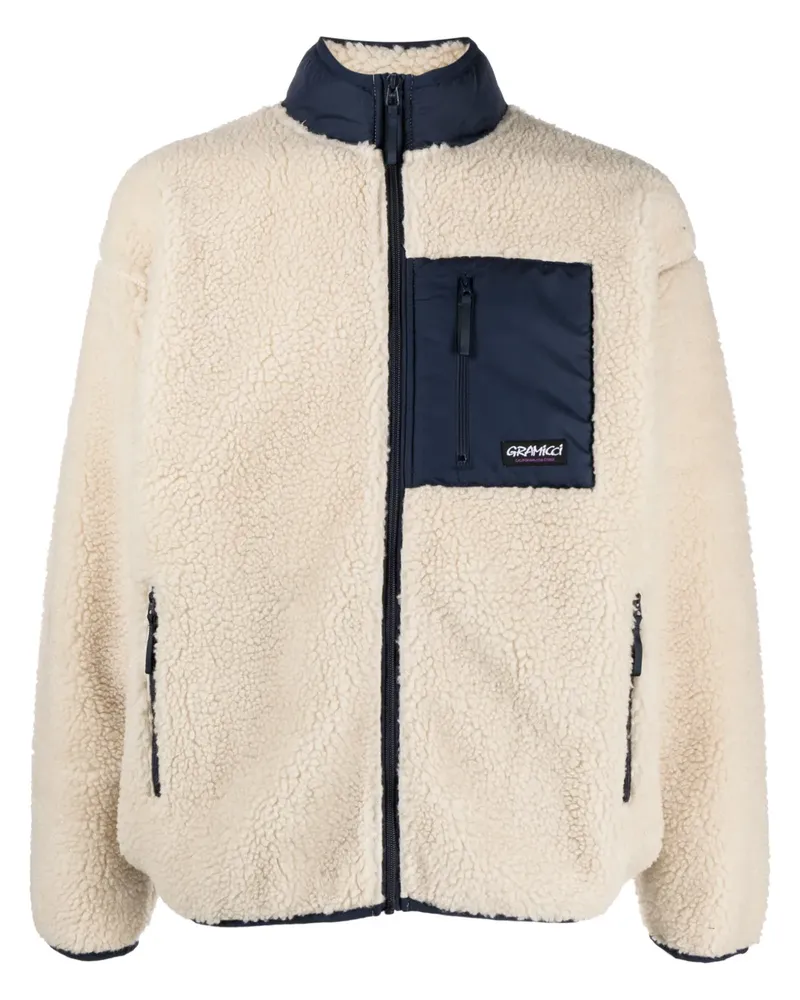GRAMICCI Fleecejacke mit Logo-Patch - Nude Nude