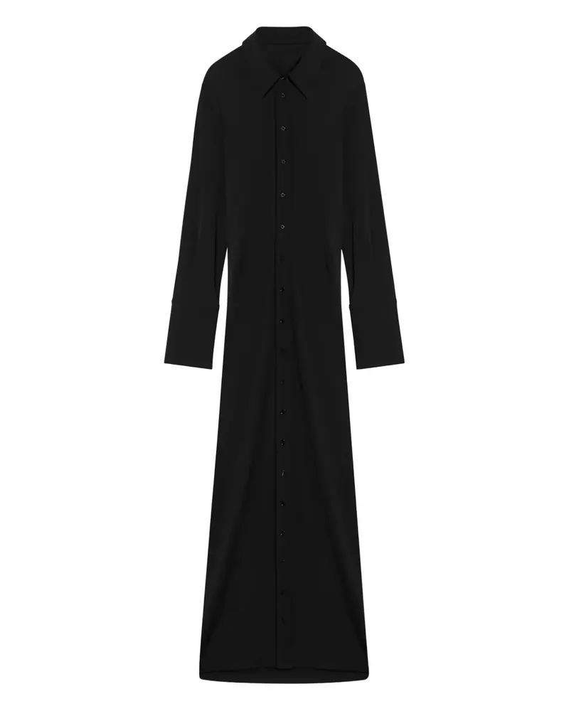 SPORTMAX button-front maxi shirt dress - Schwarz Schwarz