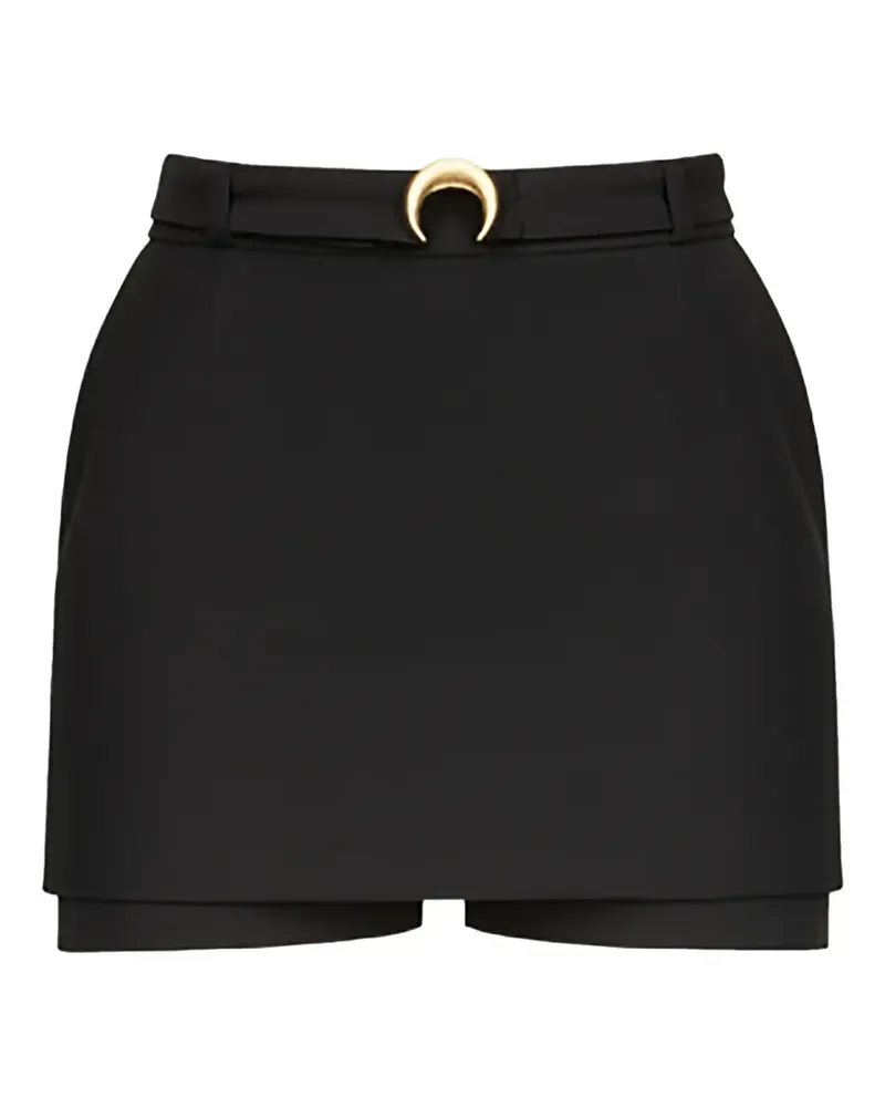 Marine Serre tailored moon belted mini skort - Schwarz Schwarz