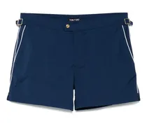 Badeshorts mit Paspelierung - Blau