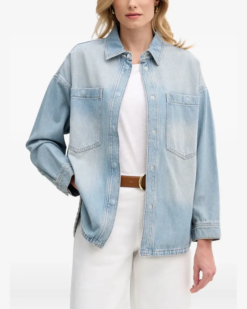 Mos Mosh rhinestone-embellished denim shirt - Blau Blau