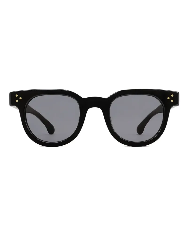 SPORTY & RICH Sonnenbrille mit rundem Gestell - Schwarz Schwarz