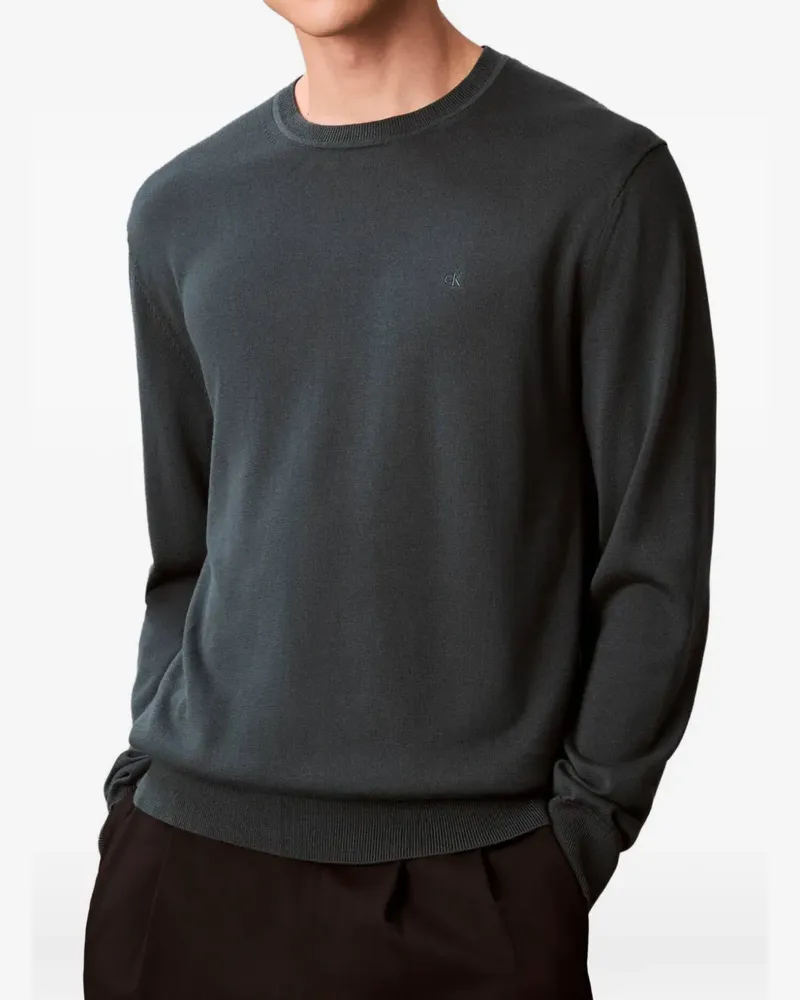 Calvin Klein Sweatshirt mit Logo - Grün Grün