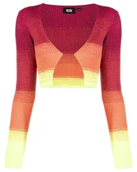 GCDS Cropped-Cardigan aus Lurex Gelb