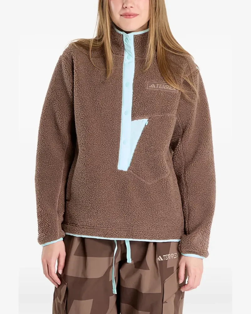 adidas logo-patch sweatshirt - Braun Braun