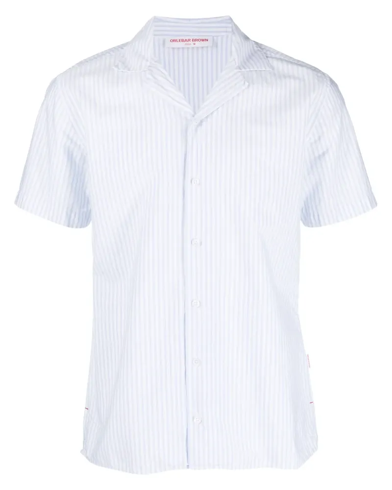 Orlebar Brown Gestreiftes Travis Hemd - Blau Blau