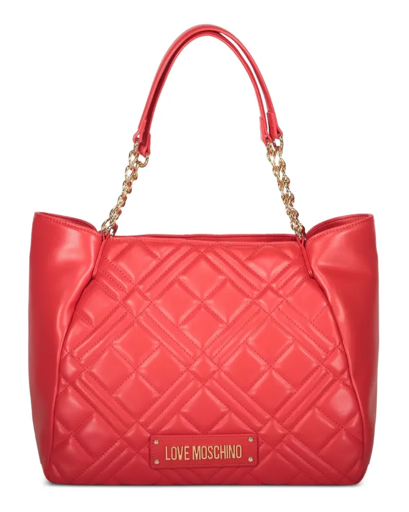 Moschino Gesteppte Tote Bag - Rot Rot