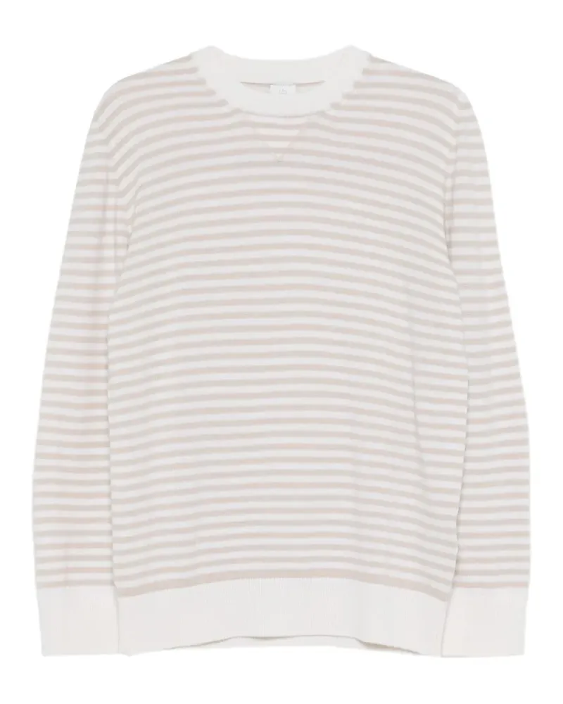 Eleventy Gestreifter Pullover - Nude Nude