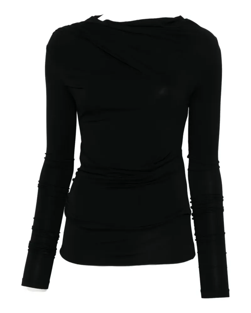 Entire Studios draped long-sleeve top - Schwarz Schwarz