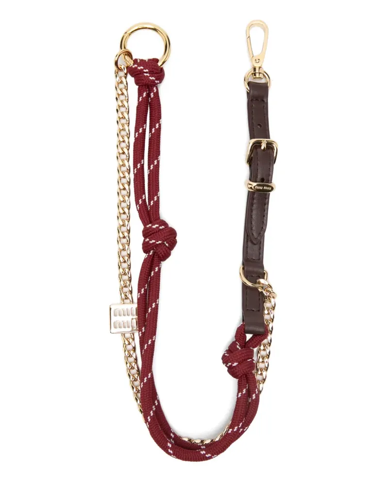 Miu Miu Schlüsselanhänger mit Kordelzug - Rot Rot