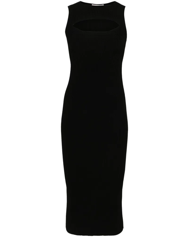 Alexander McQueen Gerafftes Kleid mit Cut-Out - Schwarz Schwarz