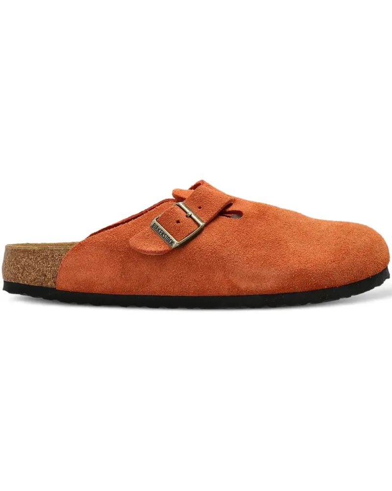 Birkenstock Boston buckle suede clogs - Orange Orange