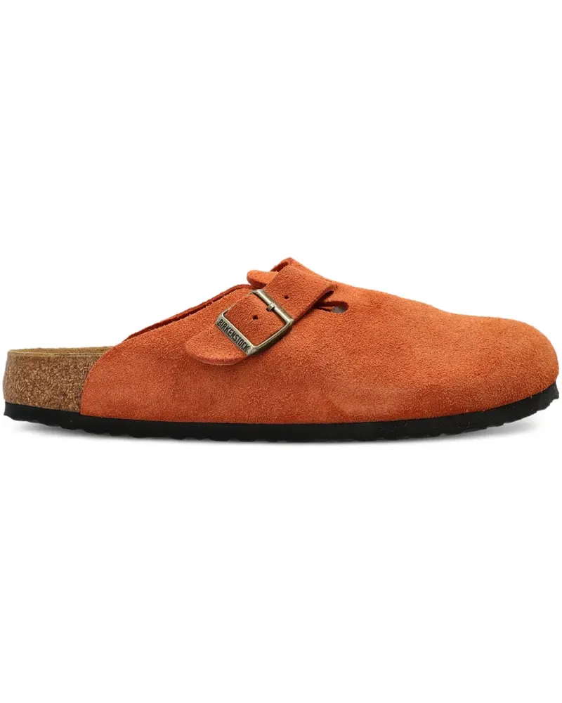 Birkenstock Boston buckle suede clogs - Orange Orange