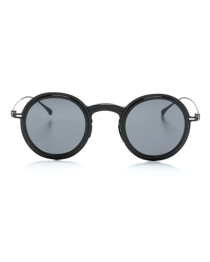 Giorgio Armani Sonnenbrille mit rundem Gestell - Schwarz Schwarz
