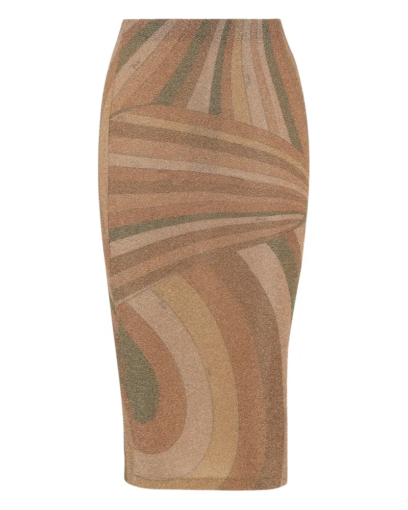 Emilio Pucci patterned midi skirt - Braun Braun