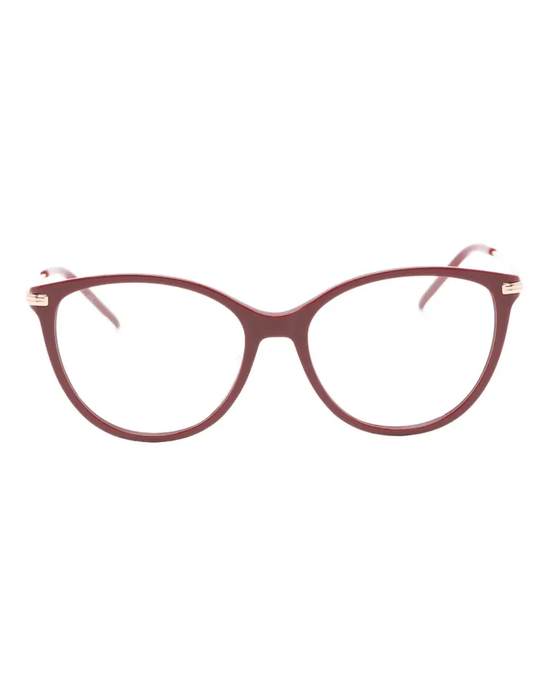 HUGO BOSS Brille mit Cat-Eye-Gestell - Rot Rot