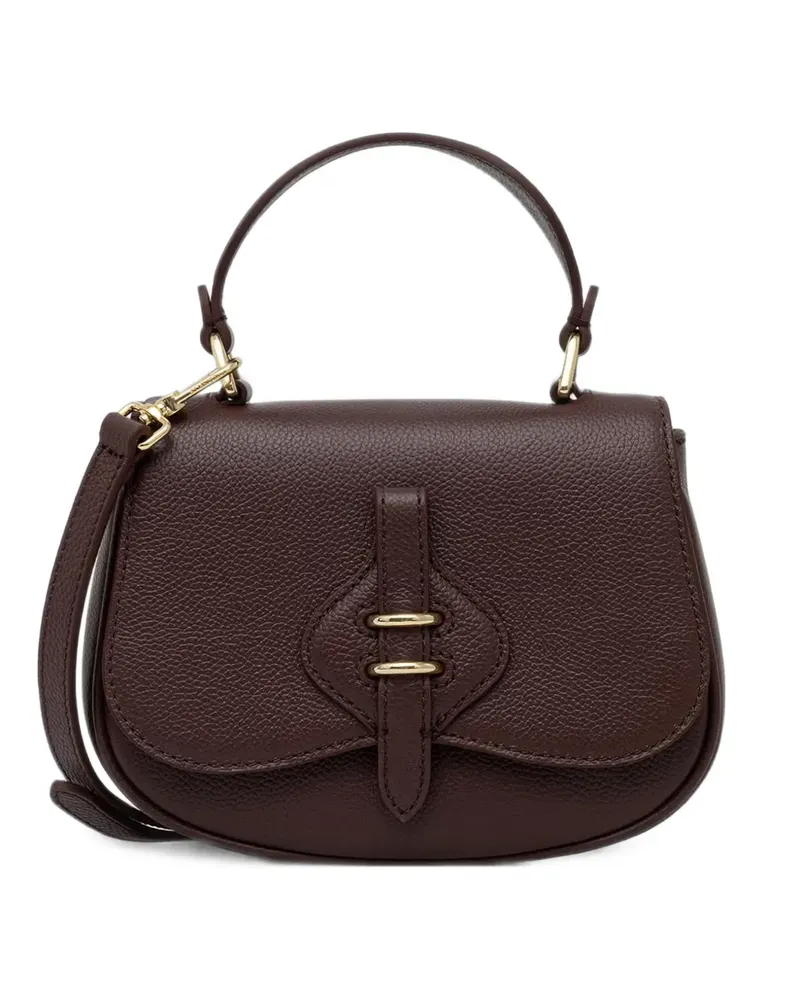 Coccinelle Mavery Mini-Tasche aus gekörntem Leder - Violett Violett