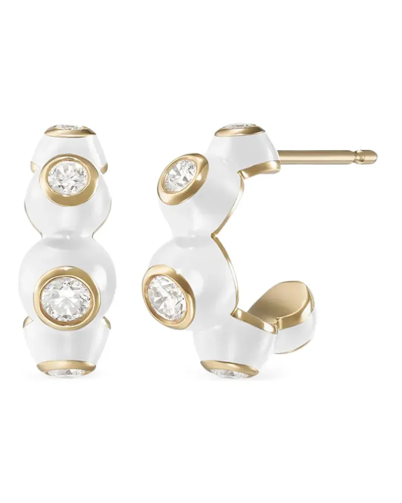 Melissa Kaye 18kt Gelbgoldcreolen mit Diamant Gelb