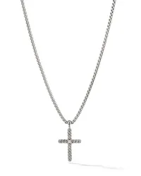 David Yurman Cable Classics Cross Halskette aus Sterlingsilber Silber