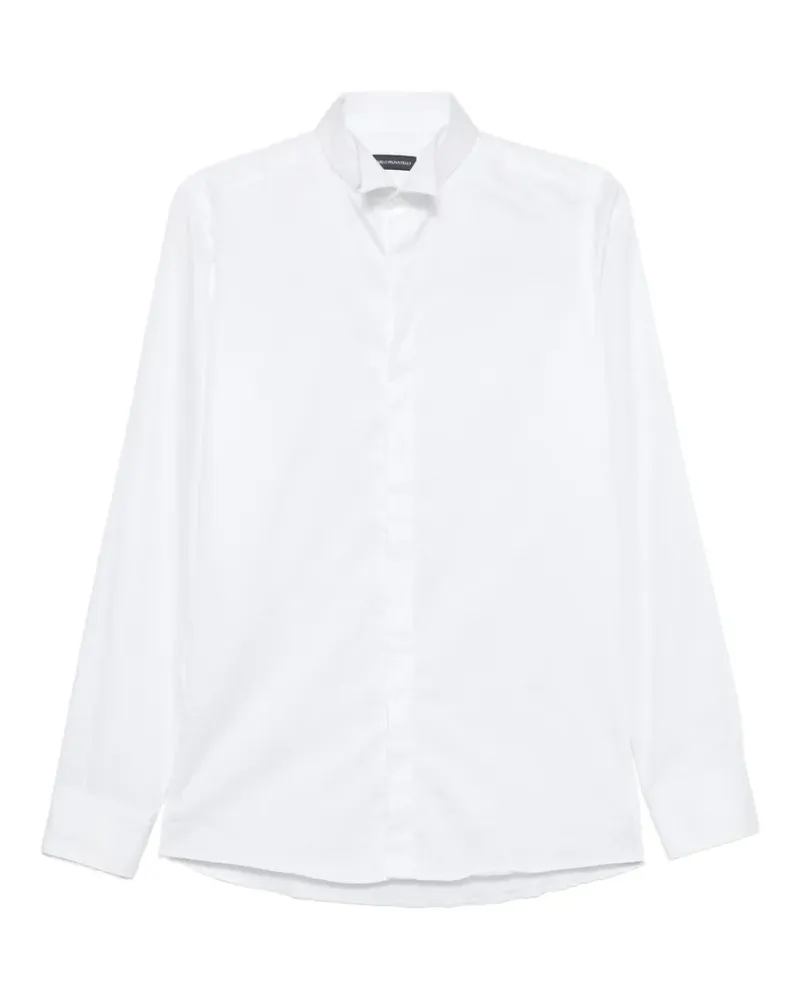 Carlo Pignatelli wing-collar concealed-fastening shirt - Weiß Weiß