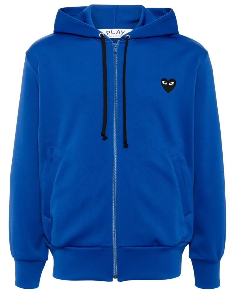 Comme des Garçons Kapuzenjacke mit Herz-Logo - Blau Blau
