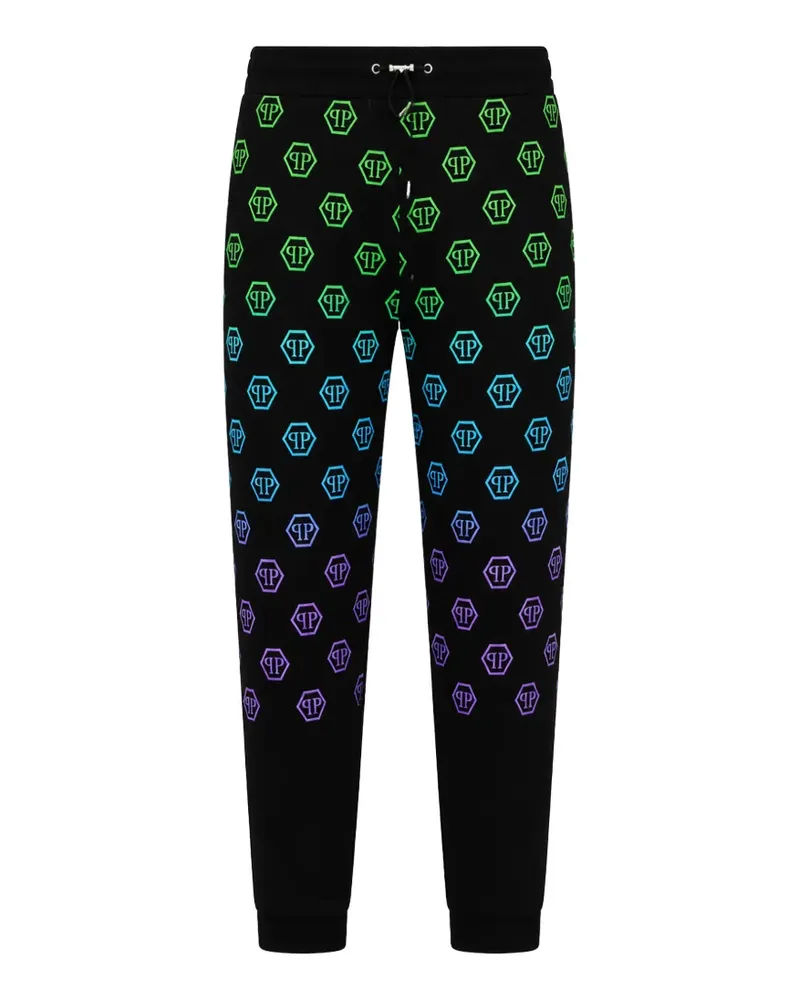 Philipp Plein jogging trousers Monogram degrade - Schwarz Schwarz