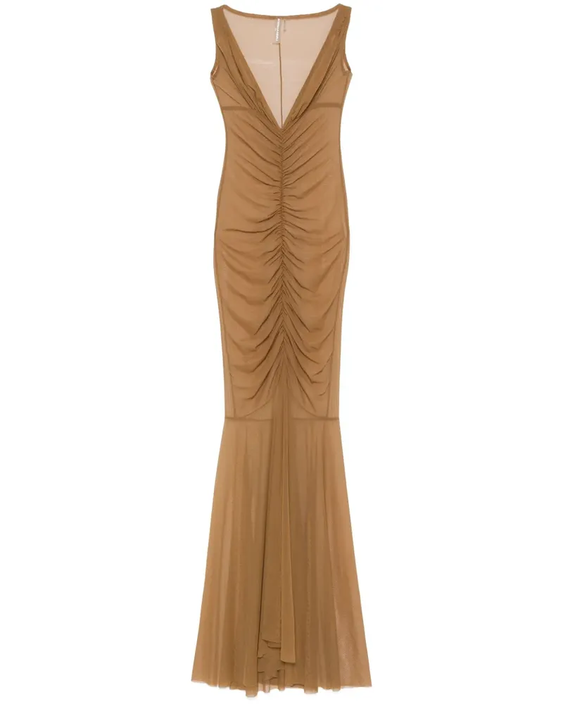 Norma Kamali Tara Abendkleid - Braun Braun
