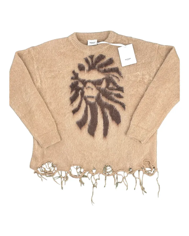 BAPE distressed sweater - Nude Nude