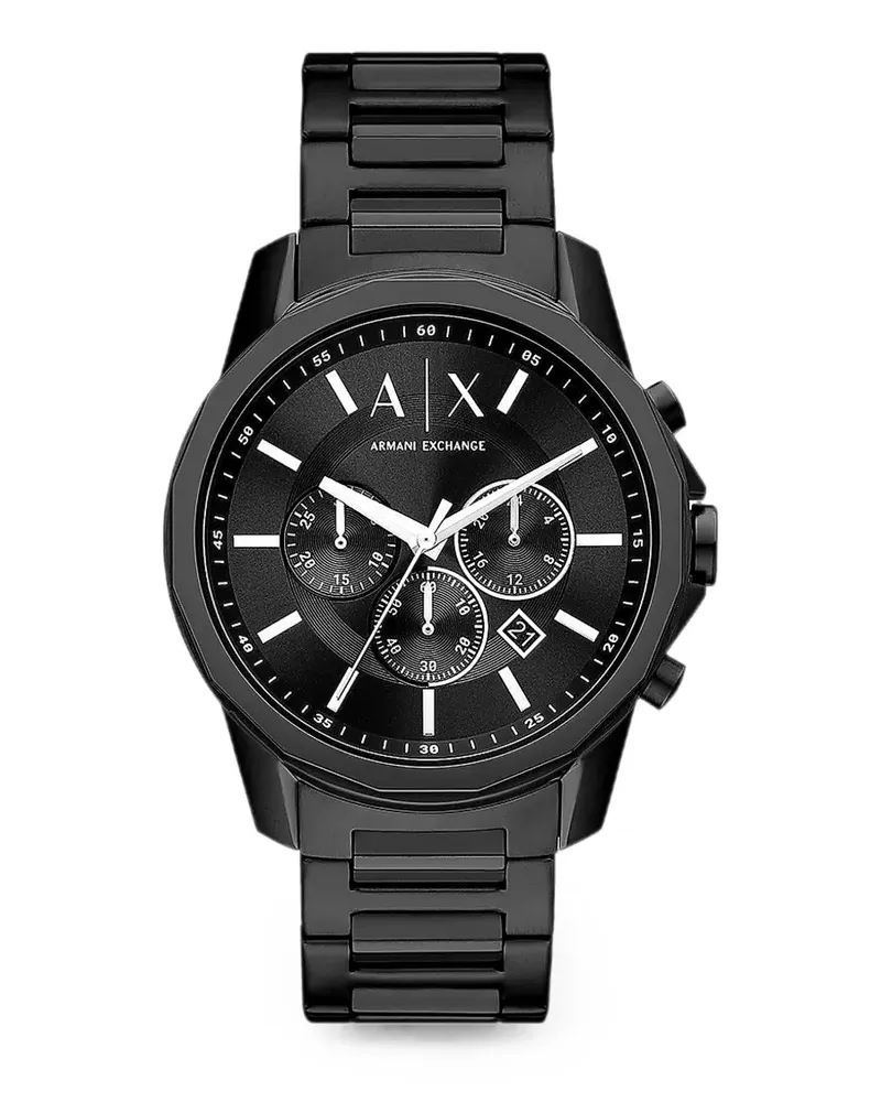 Armani Exchange logo-detail 44mm watch - Schwarz Schwarz