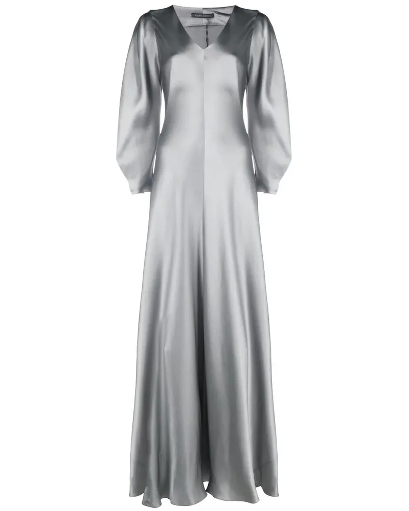 Alberta Ferretti Satin Abendkleid - Grau Grau