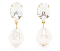 Ohrringe mit Perle und Kristallen