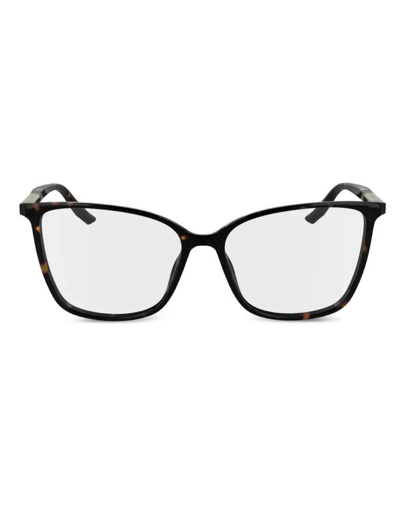 Calvin Klein Eckige Brille aus Acetat - Braun Braun