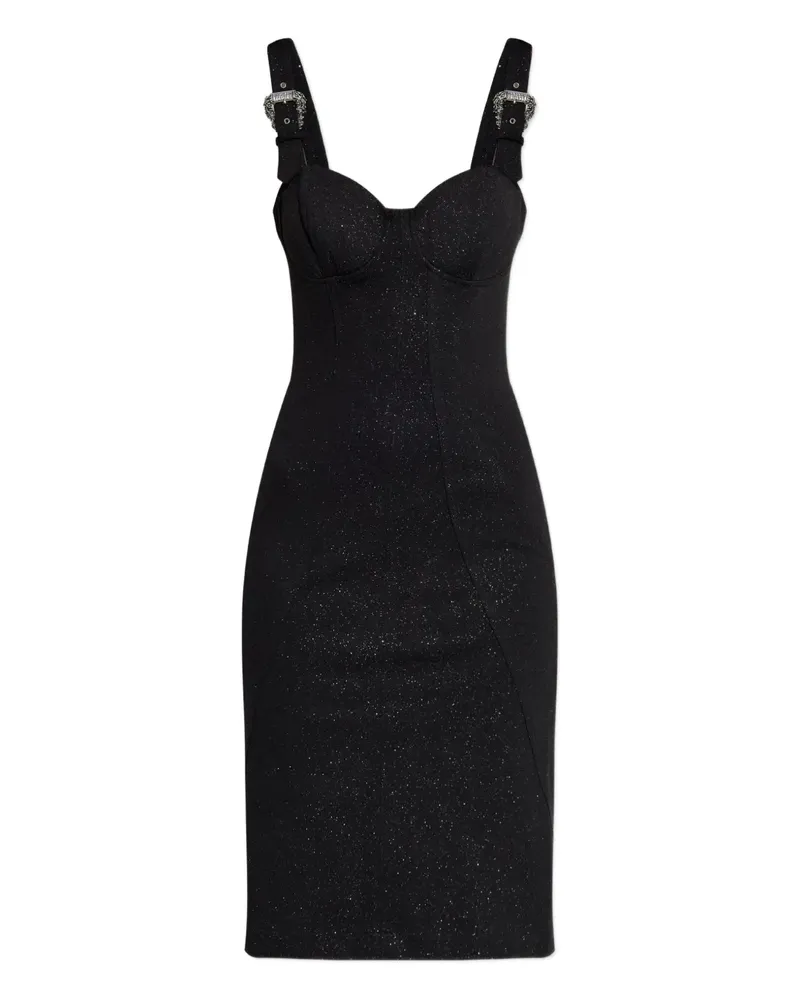 Versace Jeans Minikleid mit Schnallenriemen - Schwarz Schwarz