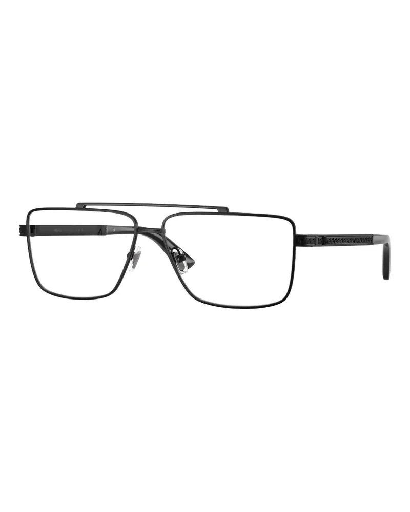 Versace Brille mit eckigem Gestell - Schwarz Schwarz
