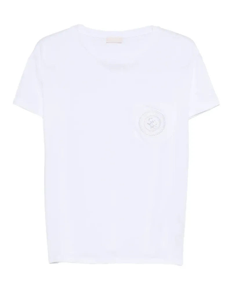 Liu Jo T-Shirt mit Tasche - Weiß Weiß