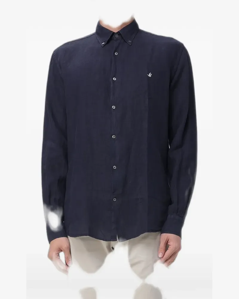 Brooksfield embroidered-logo button-down shirt - Blau Blau