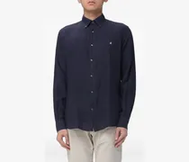 Button-down-Hemd mit Logo - Blau