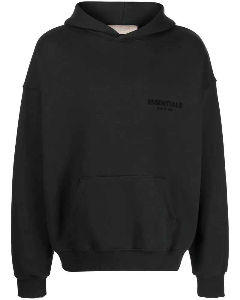 Fear of God Hoodie mit Essentials-Logo - Schwarz Schwarz