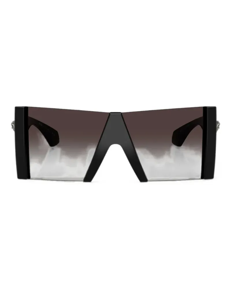 Versace Medusa geometric-frame sunglasses - Schwarz Schwarz
