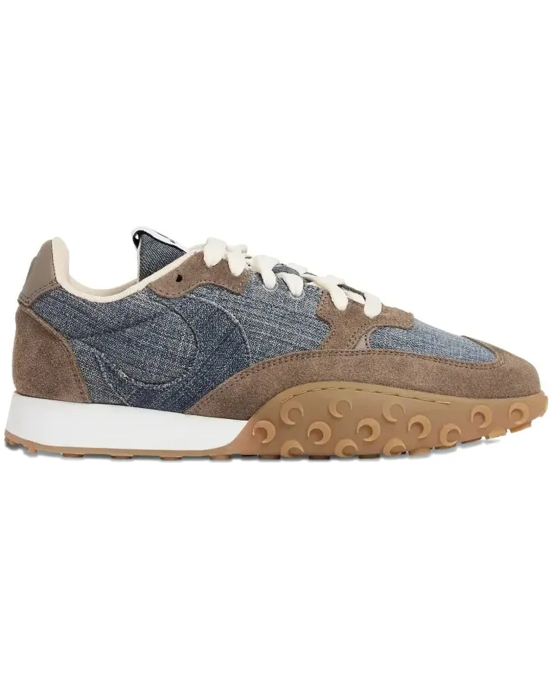 Marine Serre panelled sneakers - Grau Grau
