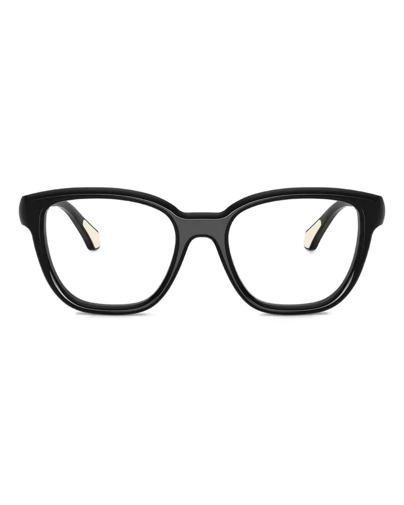 Moncler geometric-frame glasses - Schwarz Schwarz