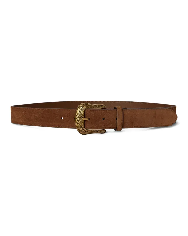 Ralph Lauren Gürtel aus Wildleder mit Tooled-Schnalle - Braun Braun