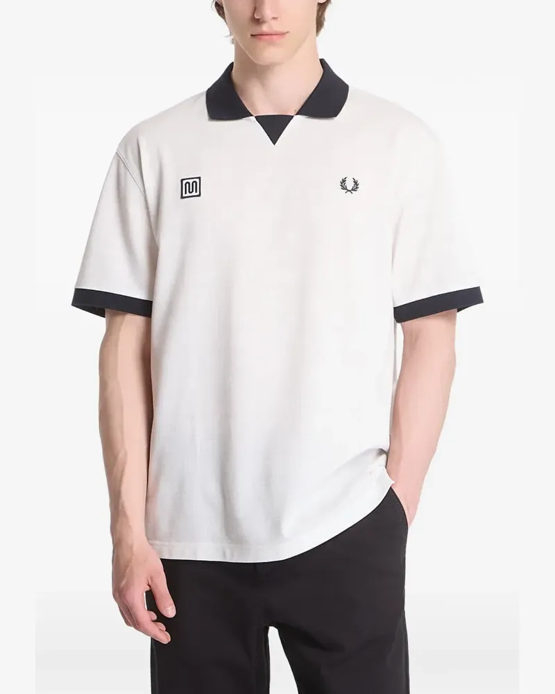 Fred Perry x Meyba T-Shirt mit Logo - Nude Nude