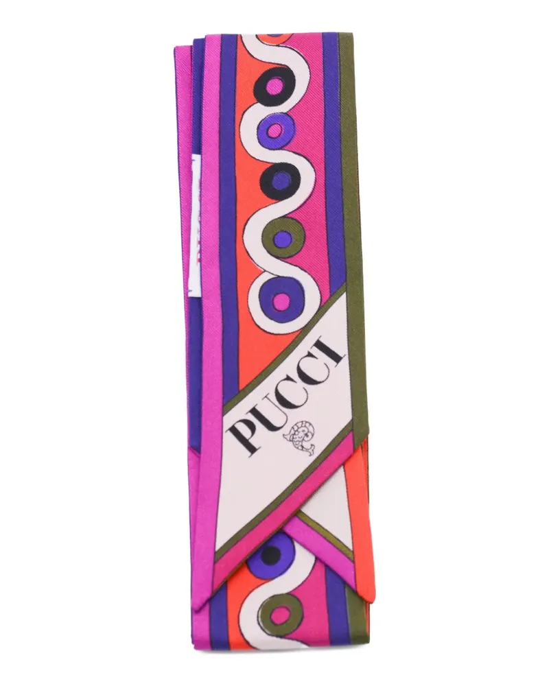 Emilio Pucci Schal aus Seide mit grafischem Print - Rosa Rosa