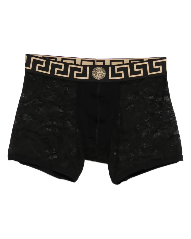 Versace logo-pattern boxers - Schwarz Schwarz